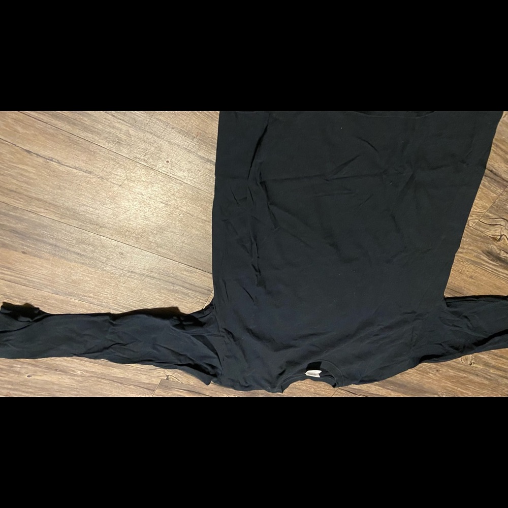 plain black long sleeved shirt, super cute and easy to match